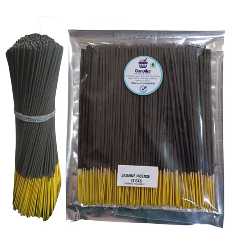 Gunvika Jasmine Incense Sticks | Long Stick | Black Coloured | Strong Fragrance | Long Burning Time | For Home And Office Use