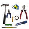 8Pc Toolkit Combo Set - Plier, Claw Hammer, 2in1 Screwdriver, Wire Cutter, Measuring Tape, Line Tester, Electrical Tape, Utility Knife Power & Hand Tool Kit-ht20
