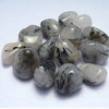 Black Rutile Quartz Tumble Stone Single pc
