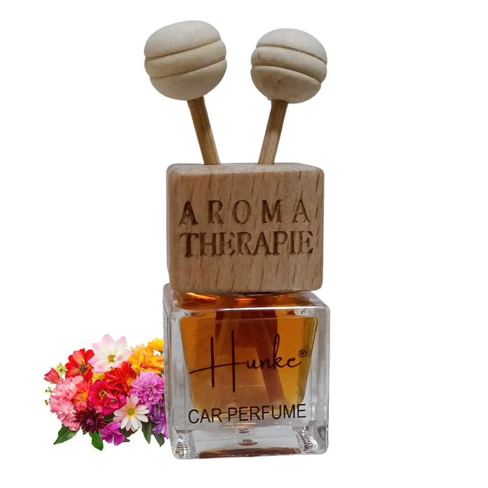 Hunke® Premium Car Perfume AC Vent Clip |10 ML | Premium Fragrance Car Air Freshener | Made with Fragrance Oils in Glass Bottle with Wooden Reed Sticks| Last upto 45 days
