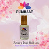 Pujahaat Premium Alcohol-Free Attar | Ittar 6ml, Long-Lasting Travel Size Roll-On, Best Floral Attar Fragrance Oil - Flora