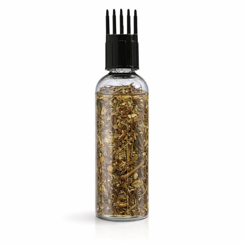 Kunjika Jadibooti 21 Ayurvedic Herbs for Hair Oil | DIY Herbal Hair Oil Kit with Comb Applicator | Natural Hair Growth, Hair Fall Control & Scalp Nourishment | Bhringraj, Amla, Brahmi Blend