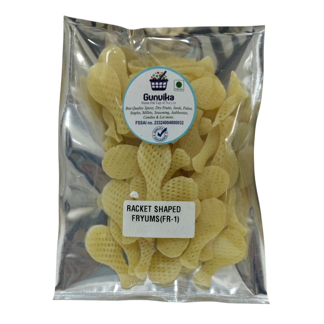 Gunvika Bat Shape Fingers fryums Papad Ready to Fry with Chat Masala Fr-1