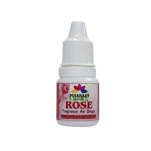Pujahaat Premium Fragrance Air drops Rose air freshener for room, bathroom, toilet, car, wardrobes -Pack of 2 (2 x 5ml)