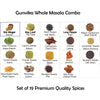 Gunvika Whole Spices Pack of 19 | Sabut Garam masala | Green Cardamom, Ajwain, Black pepper, Cloves, Big Cardamom, Bay Leaves, Kasoori Methi | Methidana, Saunf & More - Nt wt 445 gm