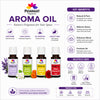 Pujahaat Lavender, Jasmine, Marigold (Genda), Rose Aroma Oil for Aromatherapy oils, Oil for diffusers, Humidifier oils, Oil Burners, Spa and Air Purifier 10ml Each - Set of 4 (4 x 10 ml)
