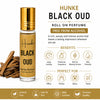 HUNKE Premium Perfume Roll on High Concentration | Attar Ittar Roll on| No Alcohol | Long Lasting Travel Size 8 ML Roll-On, High Projection Fragrance - Black Oud