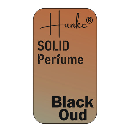 Hunke® Solid Perfume | Alcohol-Free Solid Perfume for Men & Women | Long Lasting Natural Wax Fragrance | Travel Friendly Pocket Perfume | Handmade Luxury - Black Oud