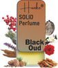 Hunke® Solid Perfume | Alcohol-Free Solid Perfume for Men & Women | Long Lasting Natural Wax Fragrance | Travel Friendly Pocket Perfume | Handmade Luxury - Black Oud