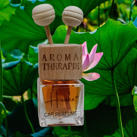 Hunke® Long Lasting Car Perfume | AC Vent Clip Car Air Freshener | Premium Fragrance | Odour Eliminator | With Reed Sticks| Easy to Fix |Car interior - Last up to 45 days - Pink Lotus