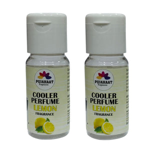 Pujahaat Lemon Cooler Perfume/Aroma Diffuser Oil or Fragrance, Long Lasting Cooler Scent/Aroma Diffuser Fragrance Oil - Multipurpose Aroma Oil Perfume for Cooler - 25 ml each (2 X 25 ml)