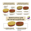 Kunjika Jadibooti Multani mitti and Kesar Double layer Soap | Handmade Natural Bath Bar with Aloe Vera, Vitamin E and Tea tree Essential oil