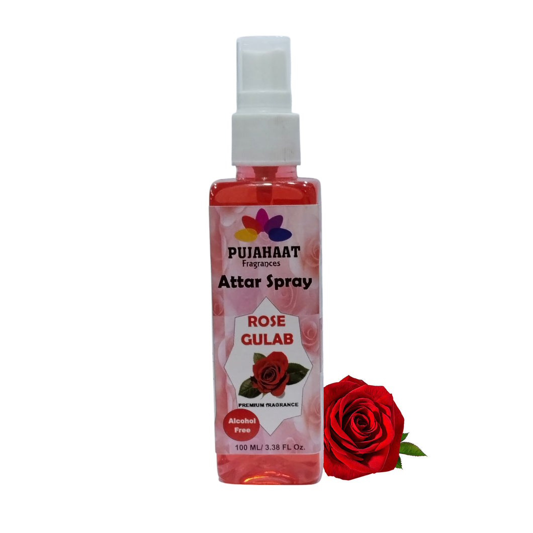 Luxury Attar Sprays by Pujahaat | 100ml Non Alcoholic Spray | Religious Mist | Air Freshener, Room Mist, Fabric, Linen Spray | Perfect for Prayers Rooms, Living Room, sofas, curtains, car