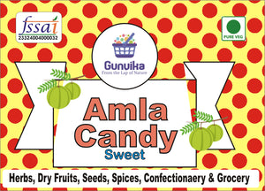 Gunvika Sweet Dry Amla Candy (Avla) Sweet and Sour Indian Gosseberry | Rich in Vit C | After Meal Digestive