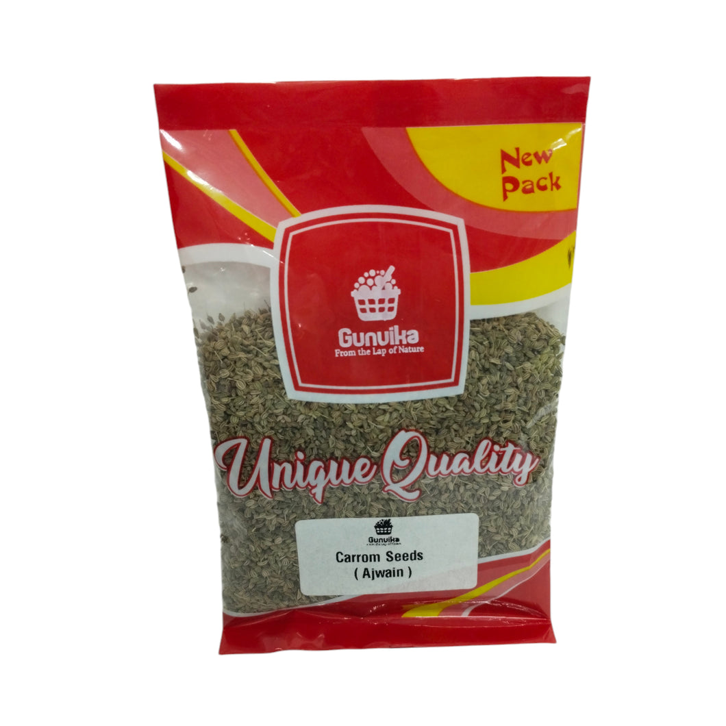 Gunvika Ajwain Seeds Fresh Whole | Carom Seed | Ajowan Seed for Eating -Carum | Beneficial for Health | 100% Natural Organic Ajwain Seed