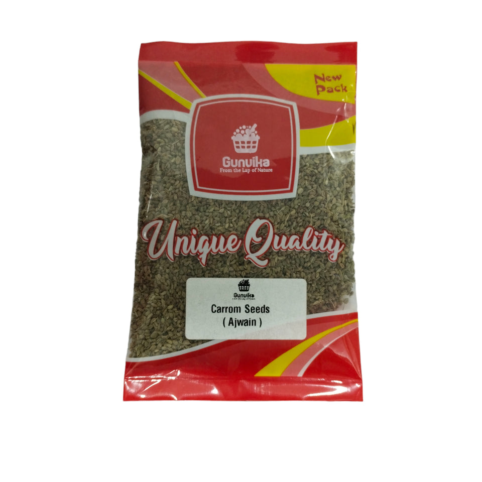 Gunvika Ajwain Seeds Fresh Whole | Carom Seed | Ajowan Seed for Eating -Carum | Beneficial for Health | 100% Natural Organic Ajwain Seed