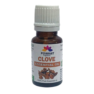 Pujahaat Clove Essential Oil for Teeth, Gum, Skin & Hair Care and Diffuser - Undiluted, Pure & Natural Aromatherapy Grade- Vegan & Cruelty free - 15 ml