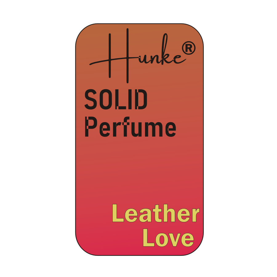 Hunke® Solid Perfume | Alcohol-Free Solid Perfume for Men & Women | Long Lasting Natural Wax Fragrance | Travel Friendly Pocket Perfume | Handmade Luxury - Leather Love