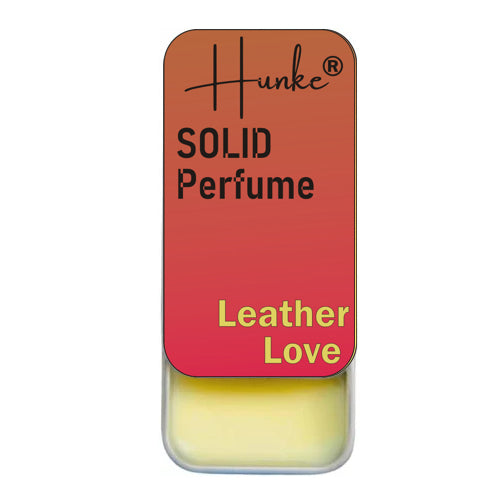 Hunke® Solid Perfume | Alcohol-Free Solid Perfume for Men & Women | Long Lasting Natural Wax Fragrance | Travel Friendly Pocket Perfume | Handmade Luxury - Leather Love
