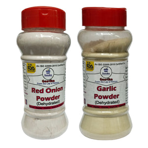 Gunvika Dry Onion Powder and Garlic Powder 100gm Each | For Cooking & Baking | Gluten Free Seasoning | Vegan | Aromatic