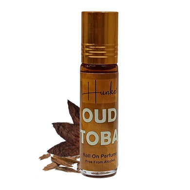 HUNKE Premium Perfume Roll on High Concentration | Attar Ittar Roll on| No Alcohol | Long Lasting Travel Size 8 ML Roll-On, High Projection Fragrance - OUD TOBA