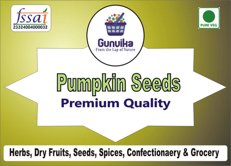 Gunvika Pumpkin Seeds - Seeds for Eating | Immunity Booster and Fiber Rich | Raw Pumpkin Seed |  Kaddu Ke Beej | Diet Food