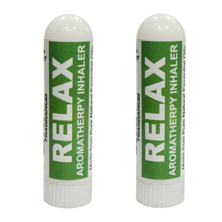 Pujahaat Natural Essential oil Aromatherapy Nasal Inhaler Stick help to RELAX, Made with 100% natural, therapeutic grade- Set of 2