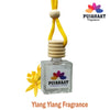 Car Perfume Hanging Pod 10ml Ylang Ylang Premium Fragrance by Pujahaat | High Diffusion with Premium Fragrance Oils in Glass Bottle with Wooden Diffuser Lid | Long Lasting | Lasts Up to 45 Days - Ylang Ylang