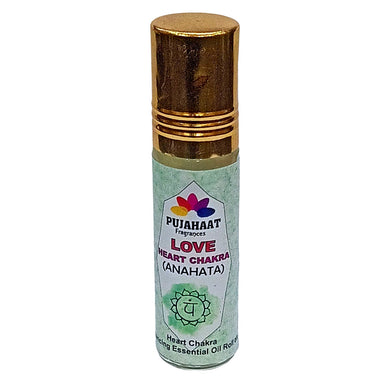 Pujahaat Heart Chakra Essential Oil Roll-On Blend | 6 ml/0.20 fl oz | Anahata | Essential Oil Roll-On Blend |Aromatherapy Oils Chakra Healing Roll on