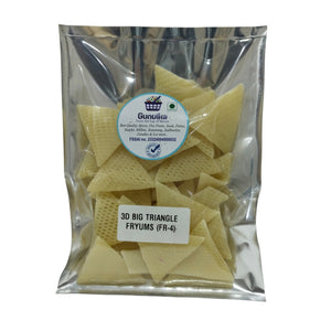 Gunvika Big 3D Triangle Fingers fryums Papad Ready to Fry with Chat Masala Fr-4