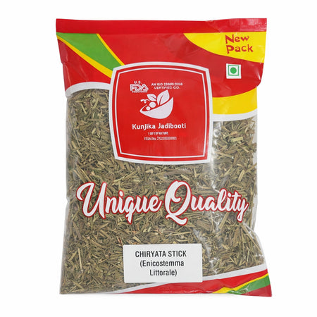Kunjika Jadibooti Chirayata Stick | Chirata | Kalmegh Whole | Andrographis paniculata | Bitter Stick | Chiraita Nepali |Enicostemma Littorale | Indian Gentian - 100 gm