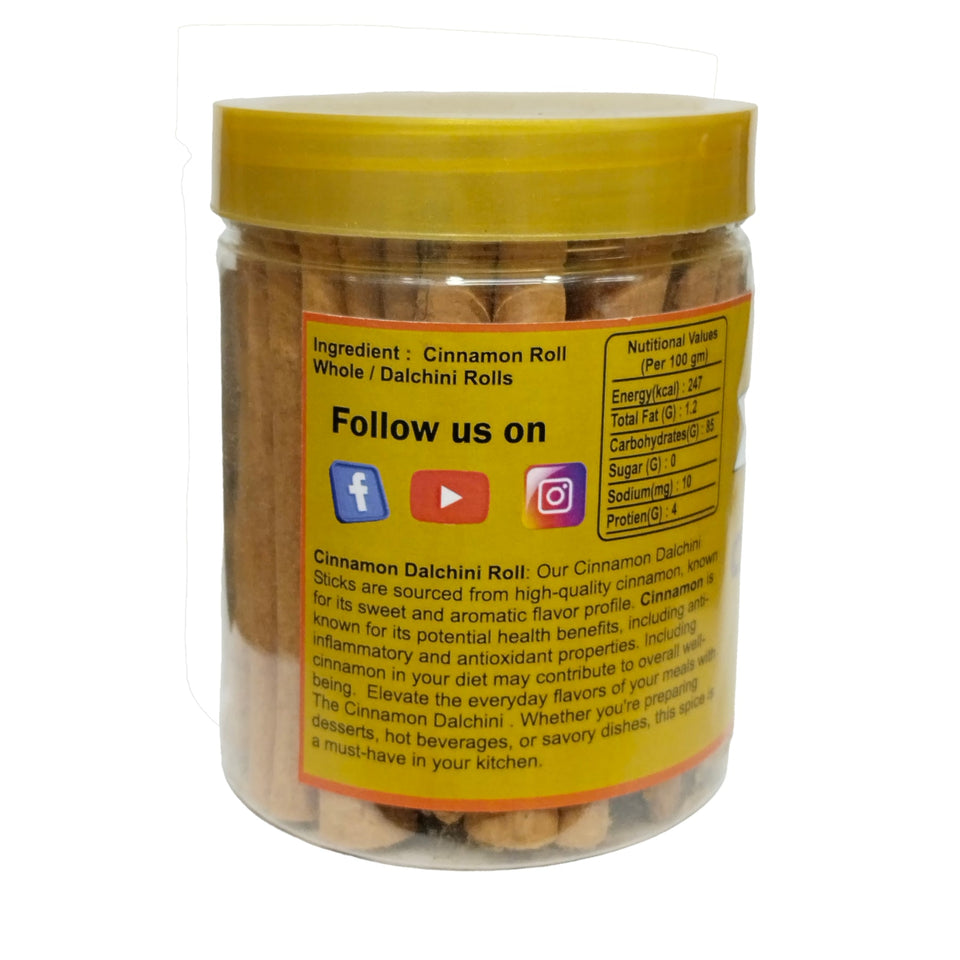 Kunjika Jadibooti Ceylon Cinnamon Roll | Sri Lankan Dalchini Sticks |World’s Finest Ceylon Cinnamon Quills - 200 gm