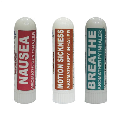 Pujahaat Natural Essential oil based Aromatherapy Nasal Inhaler Stick Nausea, Motion Sickness, Breathe Made with therapeutic grade essential oils- Set of 3