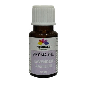 Pujahaat Lavender Aroma Oil for Aromatherapy oils, Oil for diffusers, Humidifier oils, Oil Burners, Spa and Air Purifier 10ml Each, Lavender - Set of 2 (2 x 10 ml)