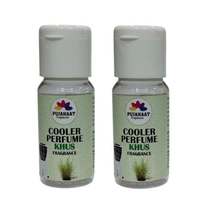 Pujahaat Khus Cooler Perfume/Aroma Diffuser Oil or Fragrance, Long Lasting Cooler Scent/Aroma Diffuser Fragrance Oil - Multipurpose Aroma Oil Perfume for Cooler - 25 ml each (2 X 25 ml)