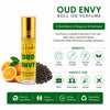 HUNKE Premium Perfume Roll on High Concentration | Attar Ittar Roll on| No Alcohol | Long Lasting Travel Size 8 ML Roll-On, High Projection Fragrance - Oud Envy