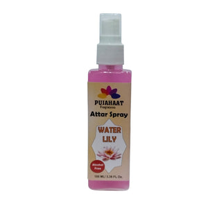 Water lily Attar Spray by Pujahaat | 100ml Non Alcoholic Spray | Religious Mist | Air Freshener, Room Mist, Fabric & Linen Spray | Perfect for Prayers Rooms, Living Room, sofas, curtains, car