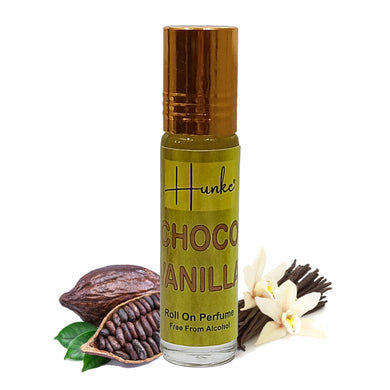 HUNKE Premium Perfume Roll on High Concentration | Attar Ittar Roll on| No Alcohol | Long Lasting Travel Size 8 ML Roll-On, High Projection Fragrance - Choco Vanilla