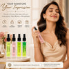 HUNKE EDP Inspired Perfume Set for Men & Women | Set of 4 Premium Long Lasting Fragrances | 8 ml Each | Travel Size Mini Perfume Gift Set | Eau de Parfum Collection - Divine Lotus, Kesar Chandan, Valley Of Lily, Flora