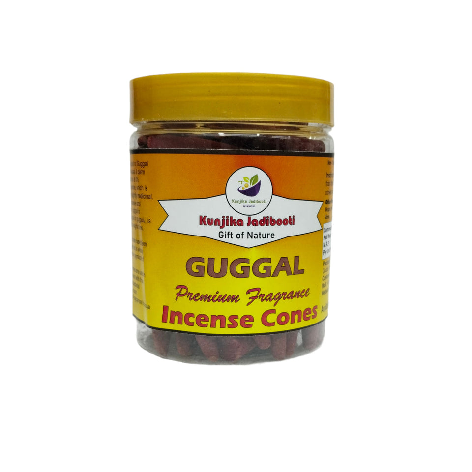 Kunjika Jadibooti Premium Scented Incense Dhoop /Cone | No Charcoal No Bamboo | for Pooja, Rituals & Special Occasions, Dhoop Batti Guggal Fragrance - 200 Gms