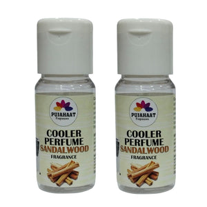 Pujahaat Sandalwood Cooler Perfume/Aroma Diffuser Oil or Fragrance, Long Lasting Cooler Scent/Aroma Diffuser Fragrance Oil - Multipurpose Aroma Oil Perfume for Cooler - 25 ml each (2 X 25 ml)