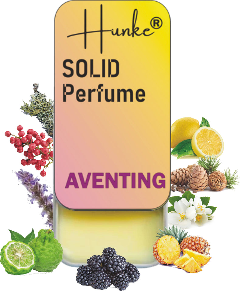 Hunke® Solid Perfume | Alcohol-Free Solid Perfume for Men & Women | Long Lasting Natural Wax Fragrance | Travel Friendly Pocket Perfume | Handmade Luxury - Aventing