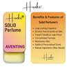 Hunke® Solid Perfume Combo | Alcohol-Free Solid Perfume for Men & Women | Long Lasting Natural Wax Fragrance | Travel Friendly Pocket Perfume | Handmade Luxury - Aventing, C Five