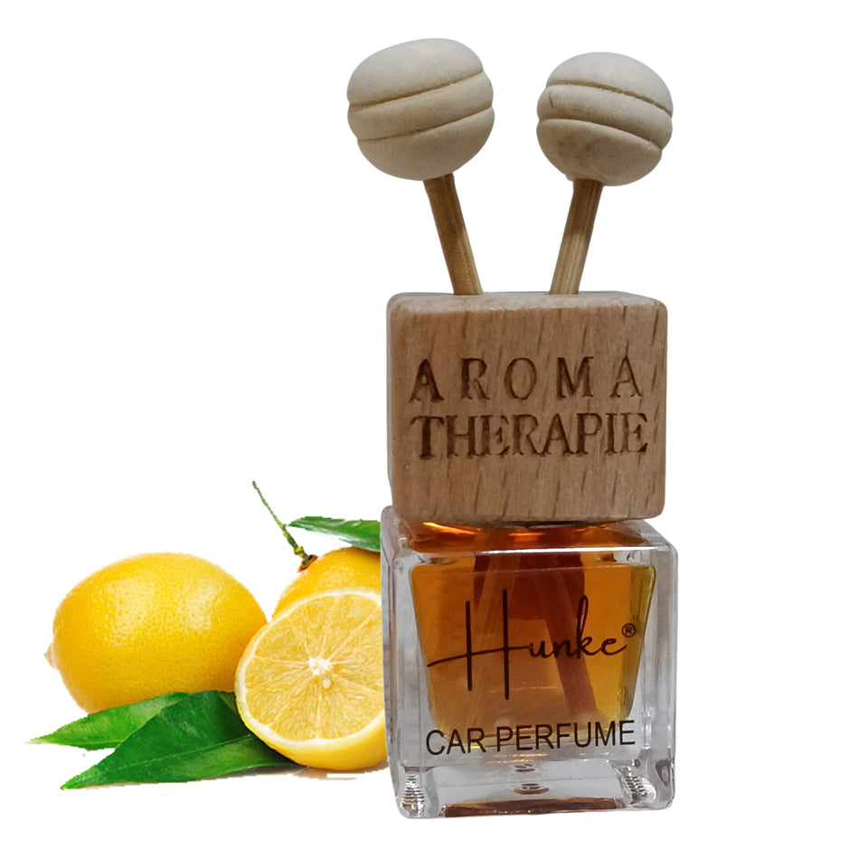 Hunke® Long Lasting Car Perfume | AC Vent Clip Car Air Freshener | Premium Fragrance | Odour Eliminator | With Reed Sticks| Easy to Fix |Car interior - Last up to 45 days - Lemon