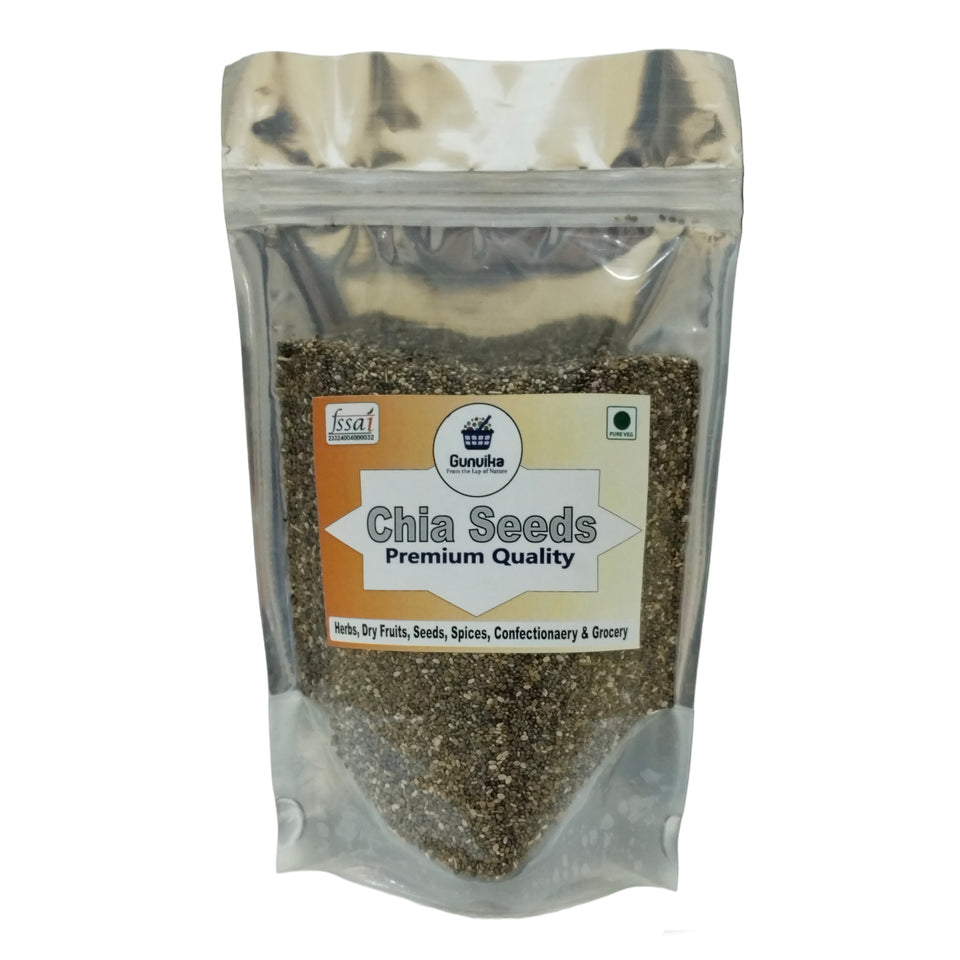 Gunvika Chia Seeds - Raw Chia Seeds | Seeds for Eating | Seeds for Weight Management | Rich in Protein and Fibre | Omega 3 Rich