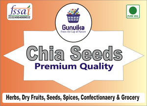 Gunvika Chia Seeds - Raw Chia Seeds | Seeds for Eating | Seeds for Weight Management | Rich in Protein and Fibre | Omega 3 Rich