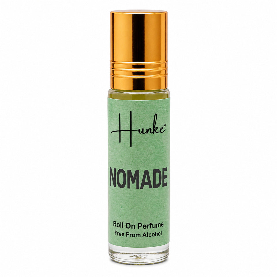 HUNKE Premium Perfume Roll on High Concentration | Attar Ittar Roll on| No Alcohol | Long Lasting Travel Size 8 ML Roll-On, High Projection Fragrance - Nomade