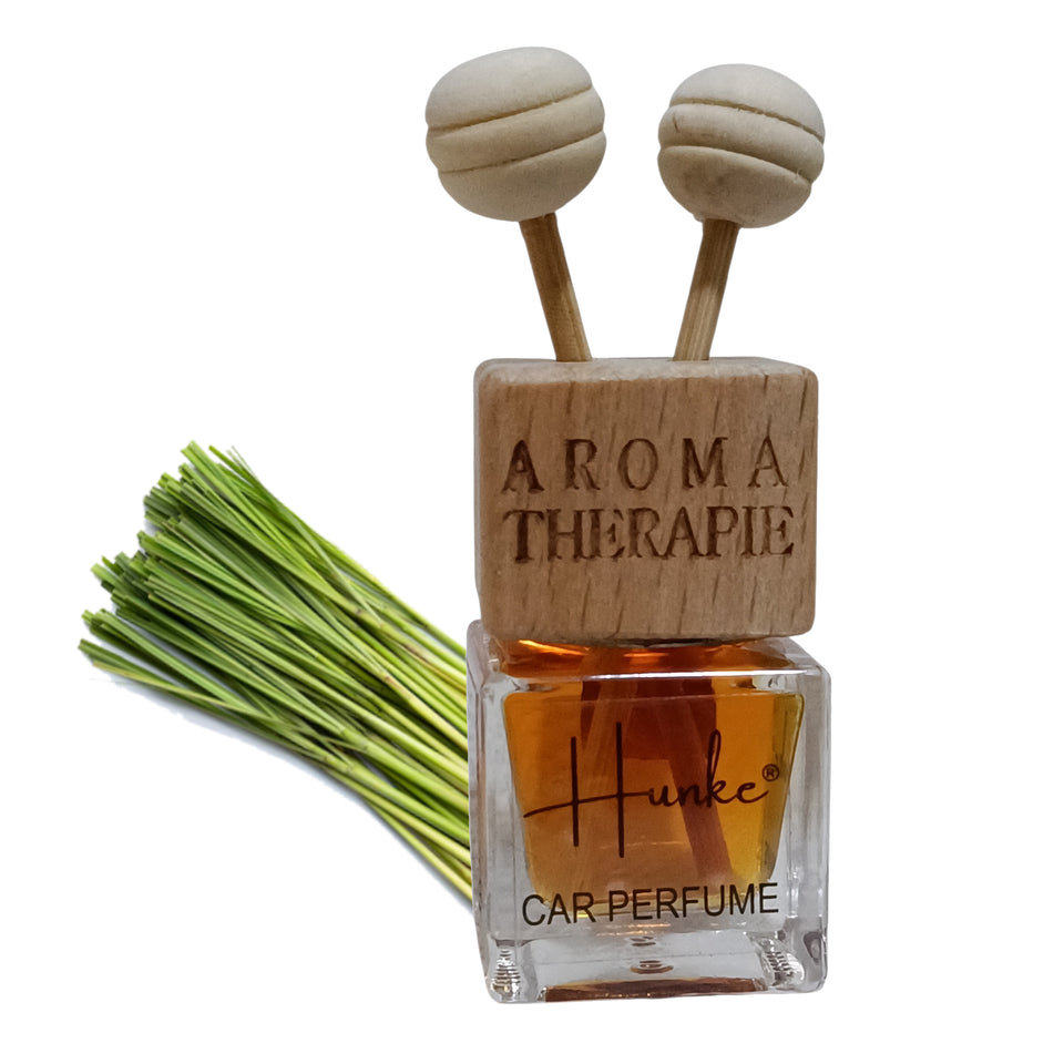 Hunke® Long Lasting Car Perfume | AC Vent Clip Car Air Freshener | Premium Fragrance | Odour Eliminator | With Reed Sticks| Easy to Fix |Car interior - Last up to 45 days - Lemongrass