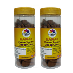 Pujahaat Premium Scented Incense Dhoop Cone | No Charcoal No Bamboo | for Pooja, Rituals & Special Occasions, Aromatherapy Hawan Samagri Fragrance