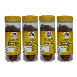 Pujahaat Premium Scented Incense Dhoop Cone | No Charcoal No Bamboo | for Pooja, Rituals & Special Occasions, Aromatherapy Hawan Samagri Fragrance